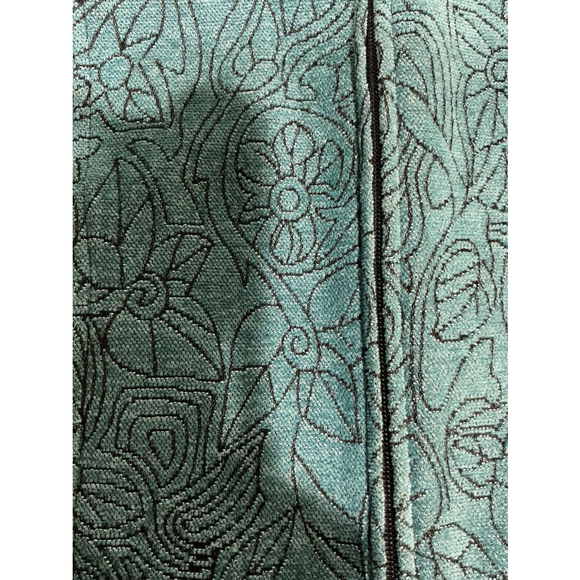 Woman’s Dress Barn Tapestry Blue Front Zip Size Medium Jacket - Picture 10 of 11